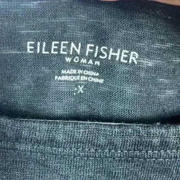 Eileen Fisher Black Womans Size 1X Tunic Top with 3/4 sleeves. - Picture 2 of 8